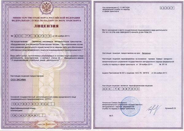 Что указывается в лицензии